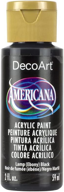 DecoArt Americana Acrylic Paint, 2-Ounce, Lamp Black (DAO67-3) | Amazon (US)