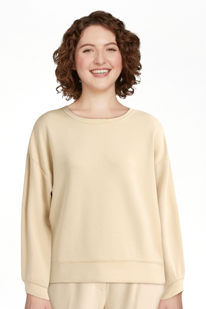 Scoop Women's and Women's Plus Ultimate ScubaKnit Cropped Sweatshirt with Drop Sleeves, Size XS-4... | Walmart (US)