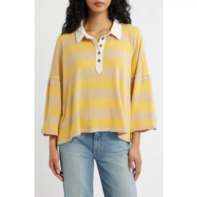 Free People Auggie Stripe Top in Night Shadow/Tropica at Nordstrom, Size X-Small | Nordstrom