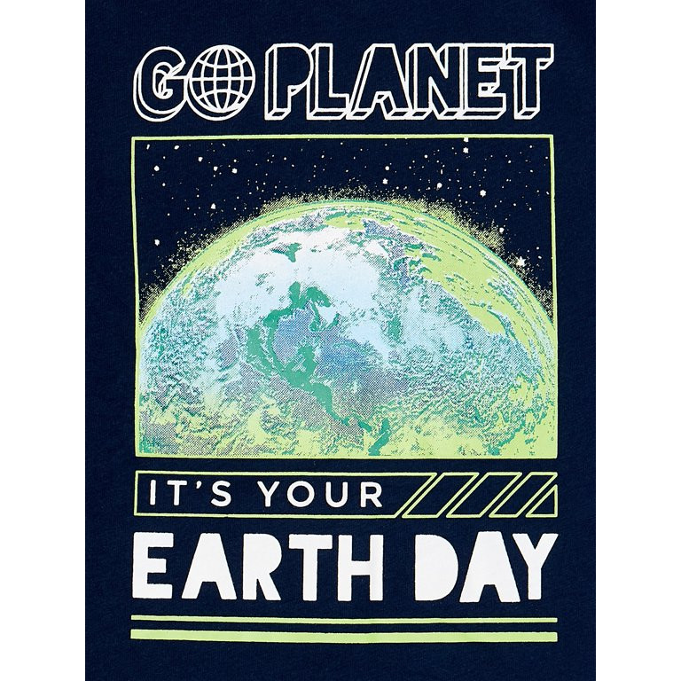 Wonder Nation Earth Day Graphic T-Shirts with Short Sleeves, 2-Pack, Sizes 4-14/16 and Husky - Wa... | Walmart (US)