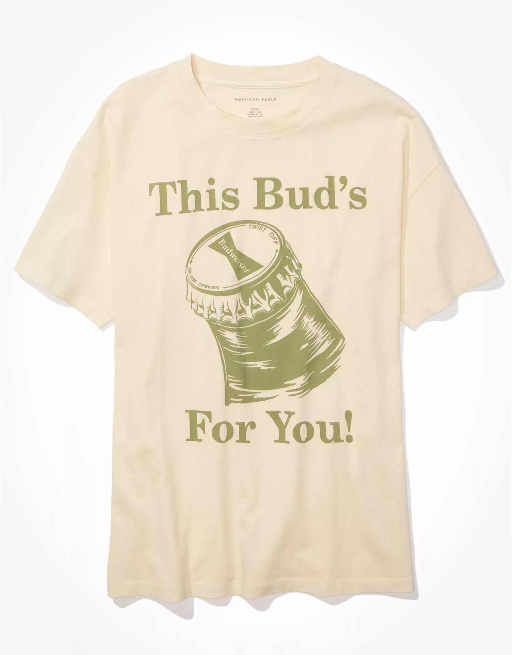 AE Oversized Budweiser Graphic Tee | American Eagle Outfitters (US & CA)
