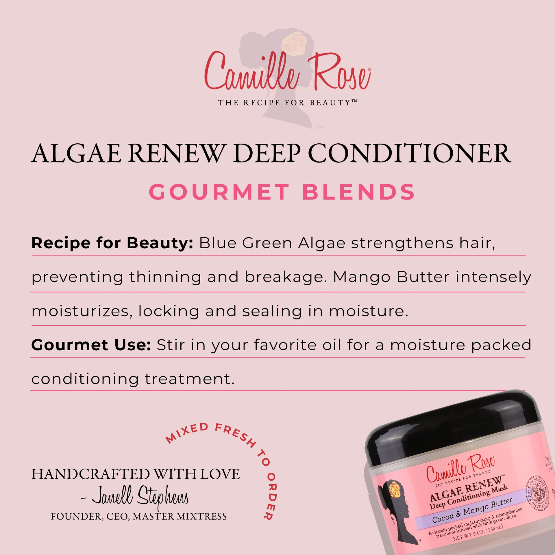 Algae Renew Deep Conditioning Mask | Camille Rose Naturals