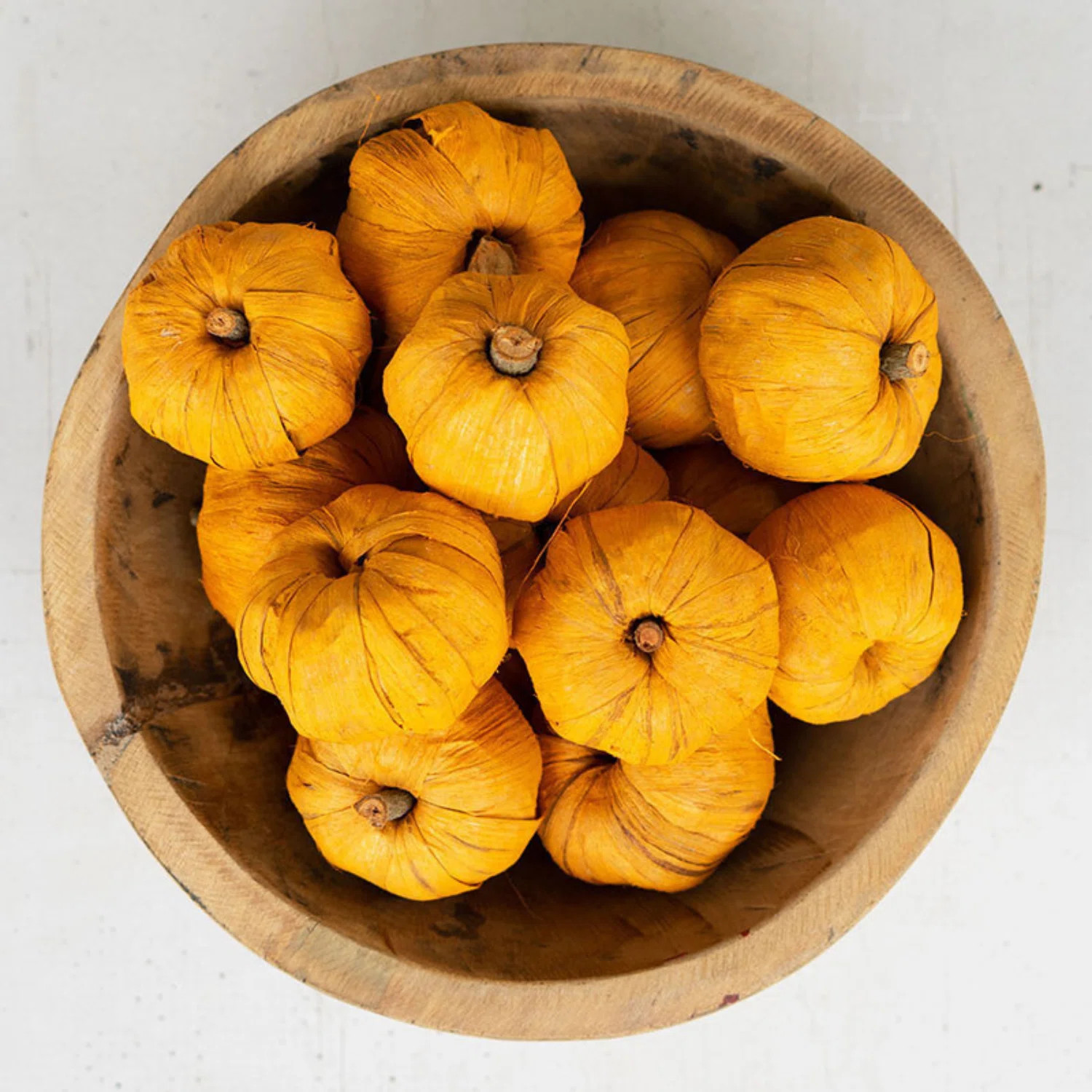 The Holiday Aisle® Bag Of 15 Modern Dried Miniature Faux Pumpkins In Orange | Wayfair North America