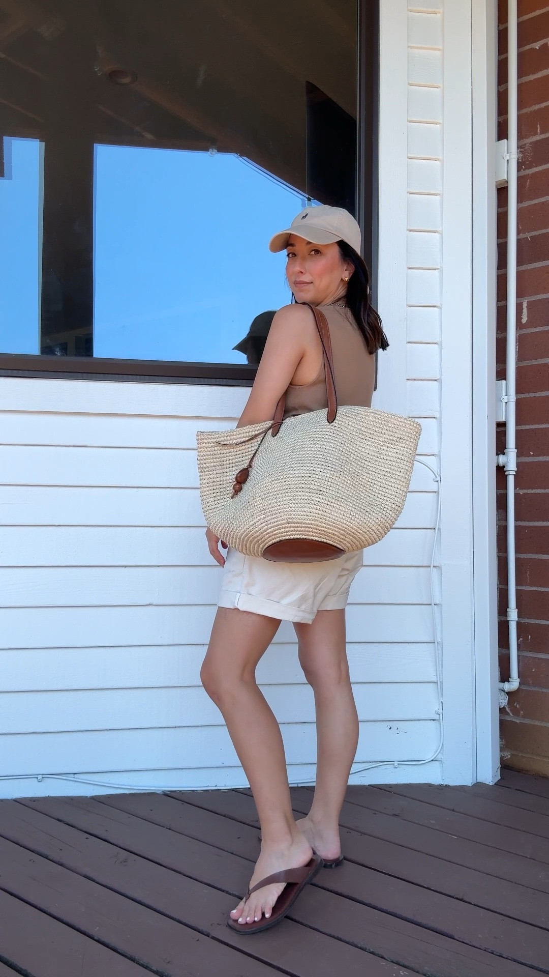 Today’s park #ootd. 87 degrees with a breeze. 

Mango knit tank small
Everlane shorts 0. Run big, size down
Everlane flip flops 5
Hunting Season tote
Polo Ralph Lauren hat 
Jcrew earrings
Dorsey James necklace 15”
Marine Layer sweater small
Le Specs sunglasses 

#LTKPetite #LTKTravel #LTKItBag