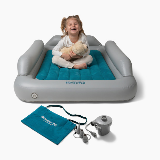 SlumberPod SlumberTot Inflatable Toddler Bed in Grey | Babylist