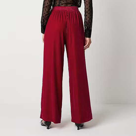 Worthington Womens Wide Leg Velvet Pant | JCPenney