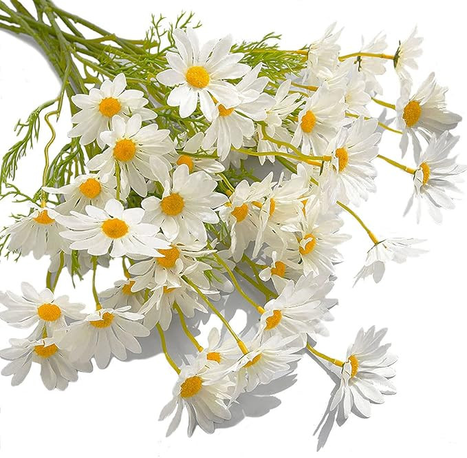 CSBYW Artificial Flowers 10 Bundles Multicolor Artificial Daisy Flowers 21" High UV Resistant Out... | Amazon (US)