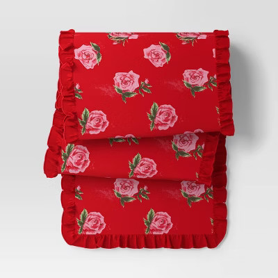72"x14" Roses Table Runner - Threshold™ | Target
