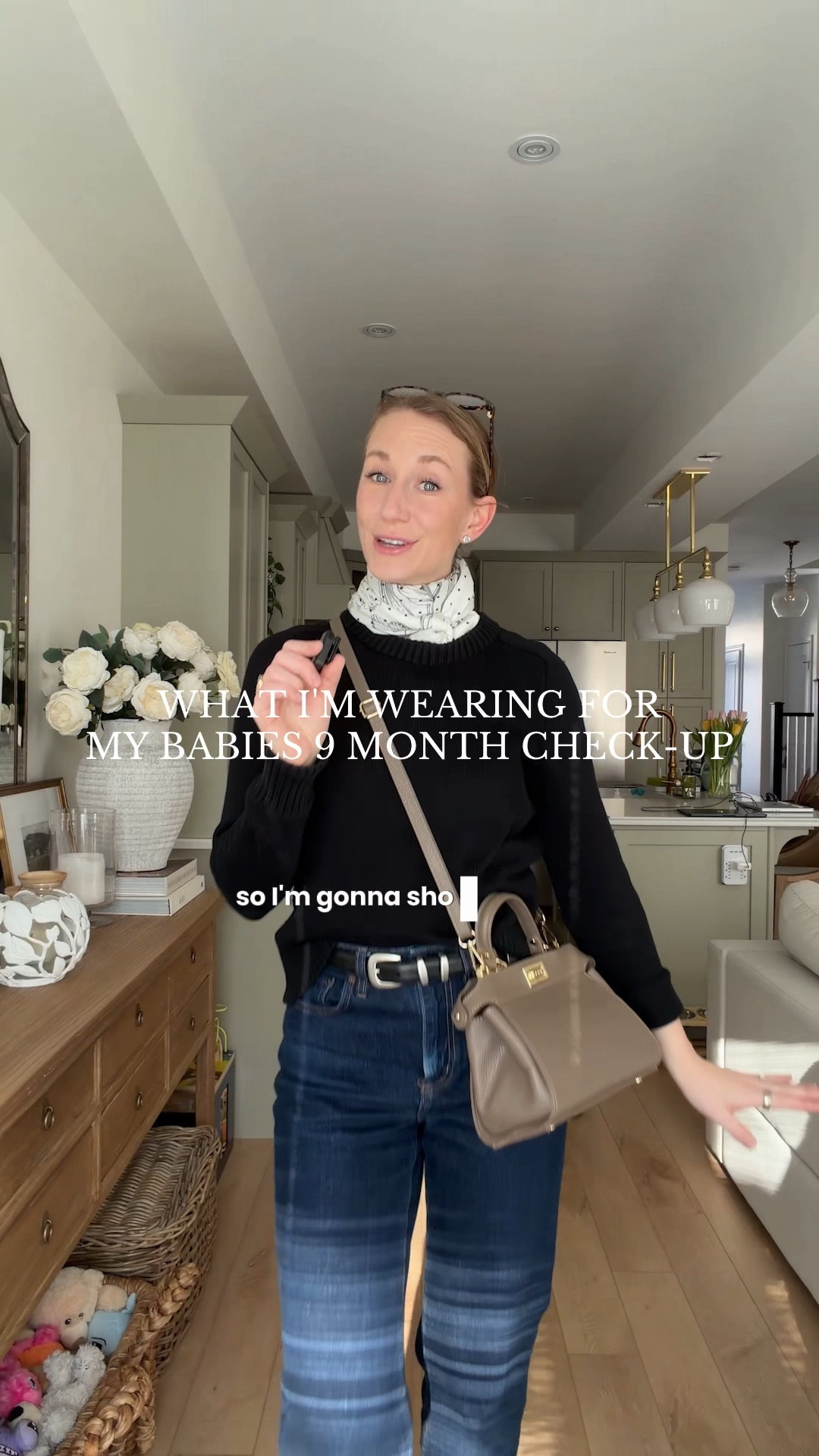 Realistic Mom on Duty Outfit of the Day 🤍 Layers for the cold weather and something a little more sophisticated than my usual leggings and a long knit. I love this belt and silk scarf specifically in this outfit. Aritzia has knocked it out of the park with this belt (very similar to a much more expensive Celine belt). Also if you choose the Margot coat you will be OBSESSED! I have worn it almost every day this winter it is my current favourite! But I would say size down (I'm wearing the XS (myAmanda for 10% off the website new and returning customers) 

#LTKwinter #LTKcanada #LTKstyletip