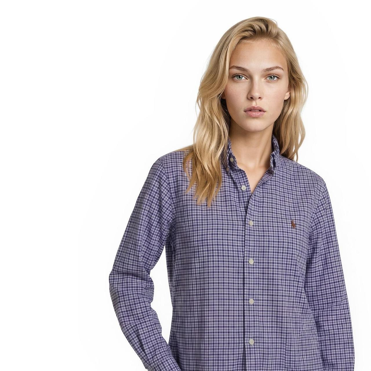 Ralph Lauren Women's Shirt - Purple/Blue - 30A | Depop US
