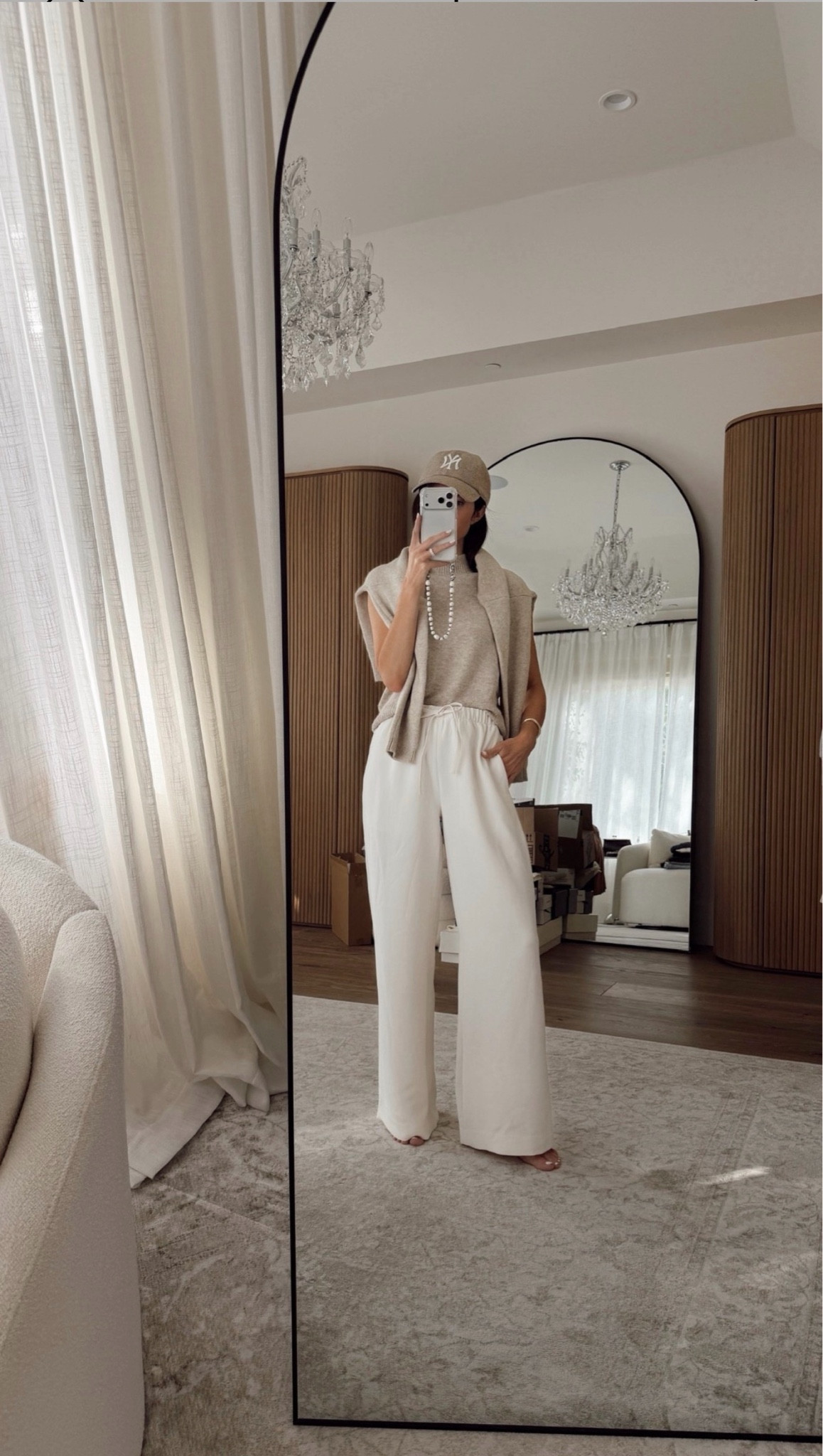 Styling the viral @Aritzia  pants! I’m just shy of 5-7” wearing the size SMALL REGULAR pants in the color nomad taupe , small sweater and XS tank top. #stylinbyaylin #basics

#LTKgrwm #LTKootd #LTKSeasonal