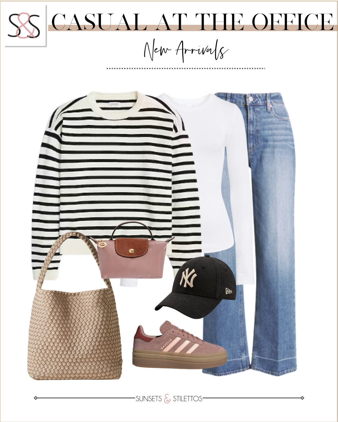 A striped pullover with wide leg jeans is an amazing spring outfit for work, travel, or the weekend! Loving these new Adidas sneakers too!

Sunsets and Stilettos, workwear, casual vibe

#LTKStyleTip #LTKSeasonal #LTKOver40