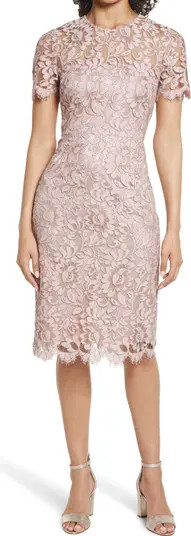 Eliza J Embroidered Lace Overlay Cocktail Dress | Nordstrom | Nordstrom