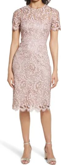 Eliza J Embroidered Lace Overlay Cocktail Dress | Nordstrom | Nordstrom