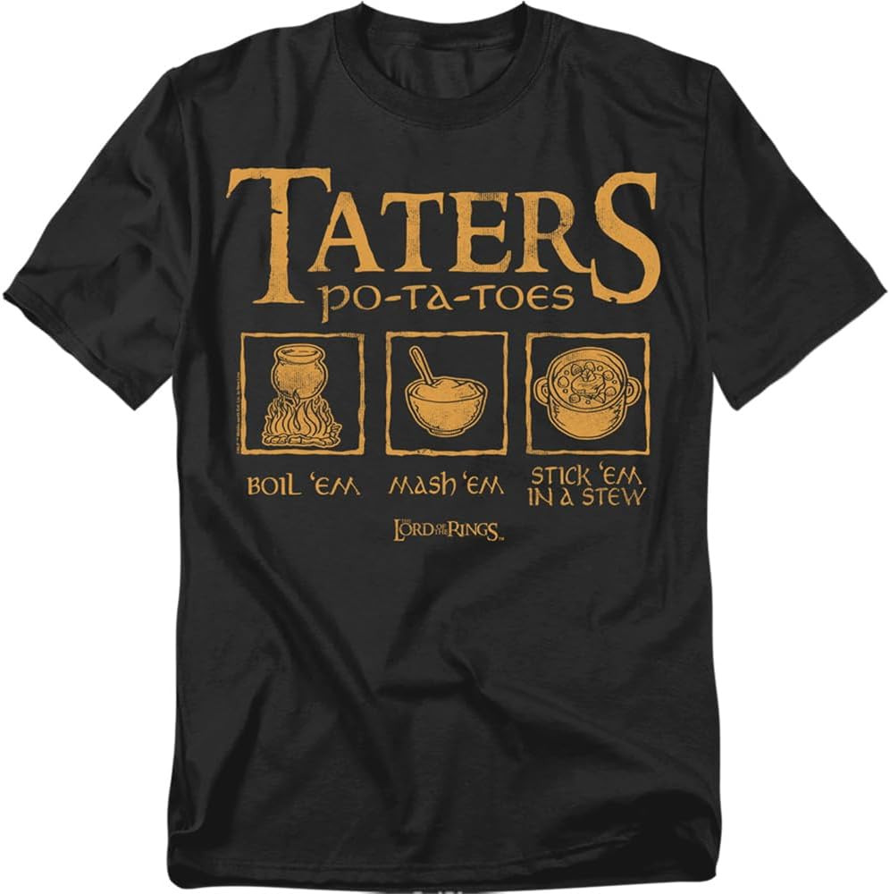 Popfunk Lord of The Rings Taters Unisex Adult T Shirt | Amazon (US)