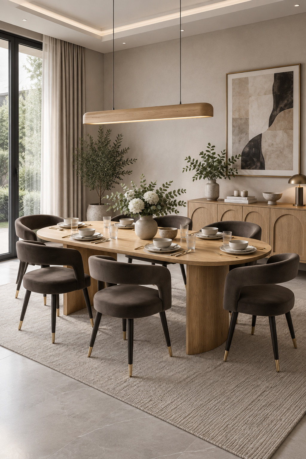 The mix of warm wood and dark upholstered chairs is such a mood for fall 🤎 This dining set feels modern but still really cozy, and I love how easy it would be to style with neutral fall decor. Such a good pick if you’re refreshing your dining room during the Wayfair Labor Day Sale.
#WayfairFinds #DiningRoomRefresh #OvalDiningTable #DiningChairs #FallDiningRoom #FallDecor #FallHome #ModernDiningRoom #WayfairSale #LaborDaySale #DiningRoomInspo #NeutralHome #HomeDecorFinds #FallInterior #HostingSeason 

 #LTKSeasonal #LTKHome #LTKSaleAlert