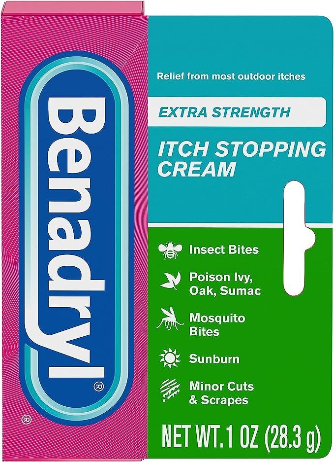 Benadryl Extra Strength Anti-Itch Topical Cream with 2% Diphenhydramine HCI for Itch Relief of Ou... | Amazon (US)