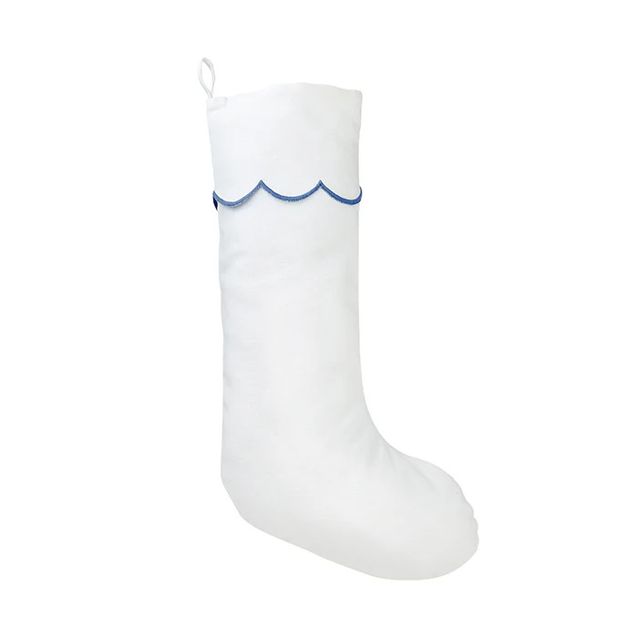 French Blue Scallop Stocking | Caitlin Wilson Design