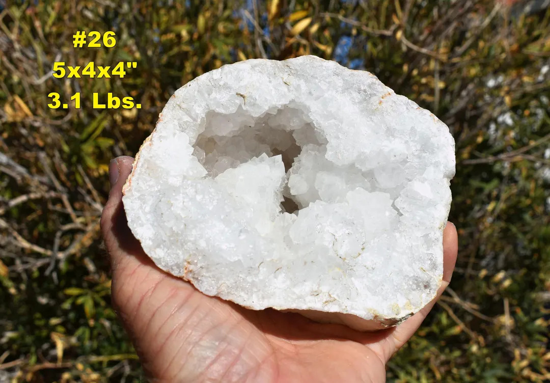 Extra Large Quartz CRYSTAL GEODES * Choice of 10 * 5-10" Hollow Quartz Crystal Center Geodes Moro... | Etsy (US)