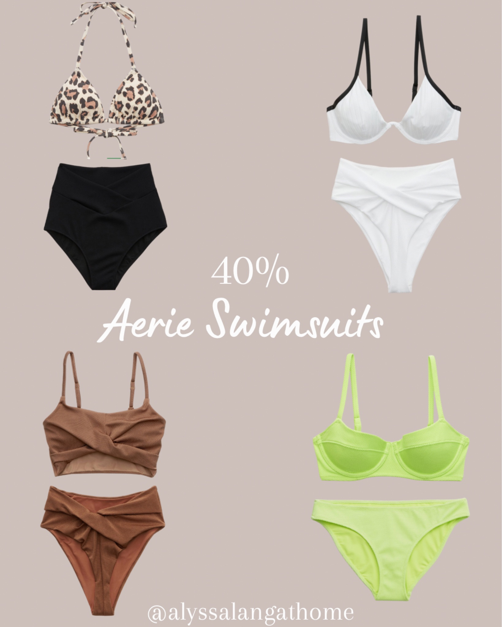 Aerie swim suit.  Aerie bikini.  Women’s bathing suits.  Midsize swimsuits. White bikini.

#LTKsalealert #LTKswim