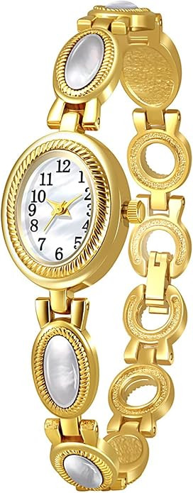 ADSBIAOYE Elegant Pearl Women's Dress Watch Fashion Oval dial Gift Women's Waterproof Watch | Amazon (US)