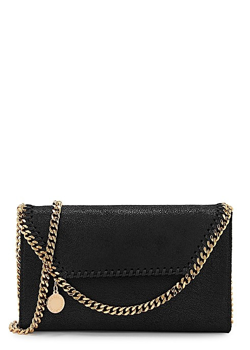 Falabella tiny black cross-body bag | Harvey Nichols 