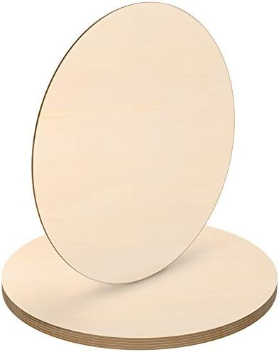 10 Inch Wood Circles Plywood Circles Round Wood Pieces for Craft, Door Hanger, Painting and Wood ... | Amazon (US)