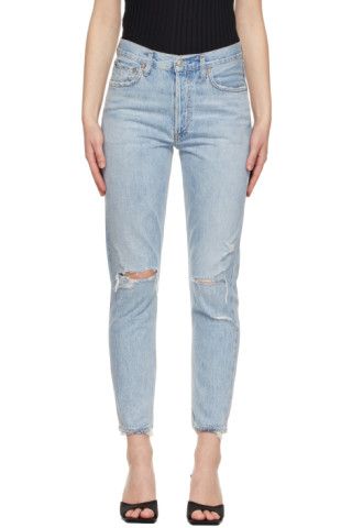 Blue Jamie High-Rise Classic Jeans | SSENSE