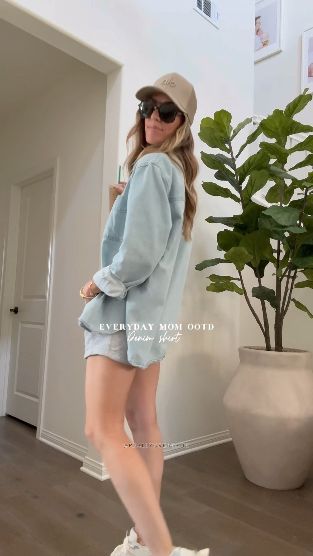 Everyday Mom OOTD ft denim button down shirt 💙 I sized up to a large in the denim shirt for an oversized fit. I went down a half size in the sneakers . 

Everyday outfit, comfy outfit, mom style, mom ootd, mom outfits, loungewear, Target, Abercrombie and Fitch, sweatshirts, denim button down shirt, New Balance, Alo, basics outfit, mom on the go, school drop off outfit, running errands outfitts

#LTKFindsUnder50 #LTKSeasonal #LTKStyleTip