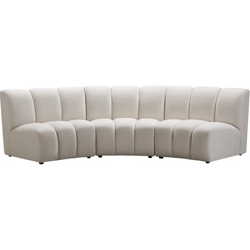 Akvile 3 - Piece Velvet Sectional | Wayfair North America