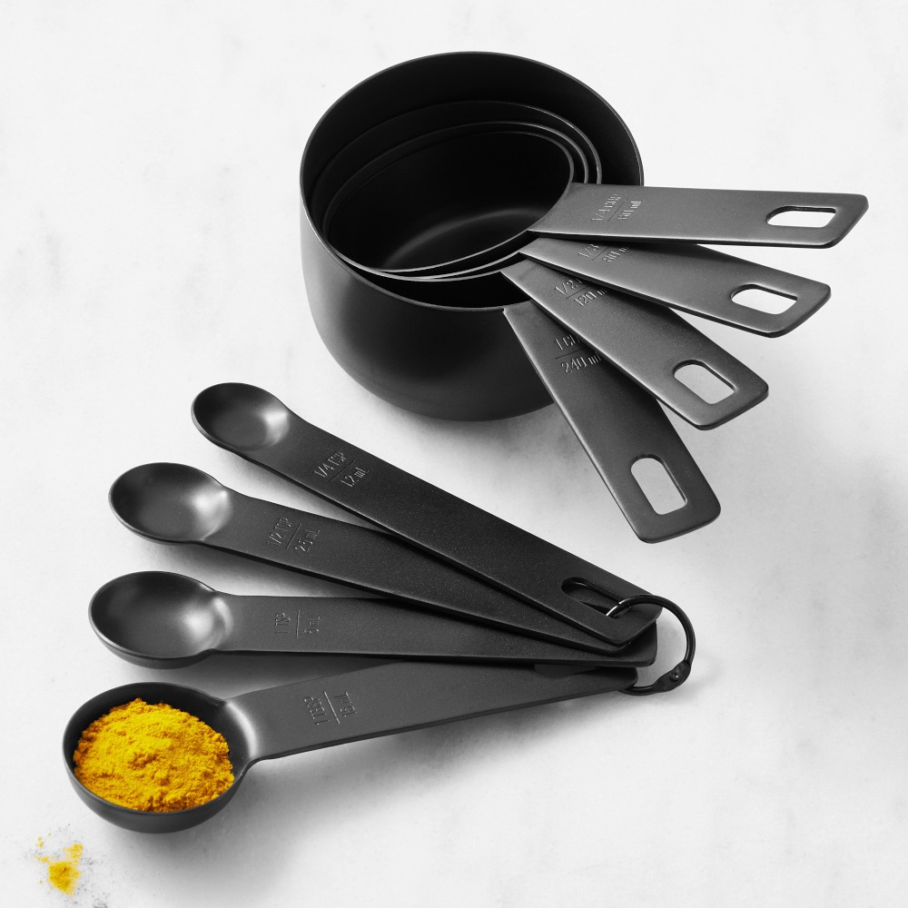 Williams Sonoma Matte Black Measuring Cups and Spoons Set | Williams-Sonoma