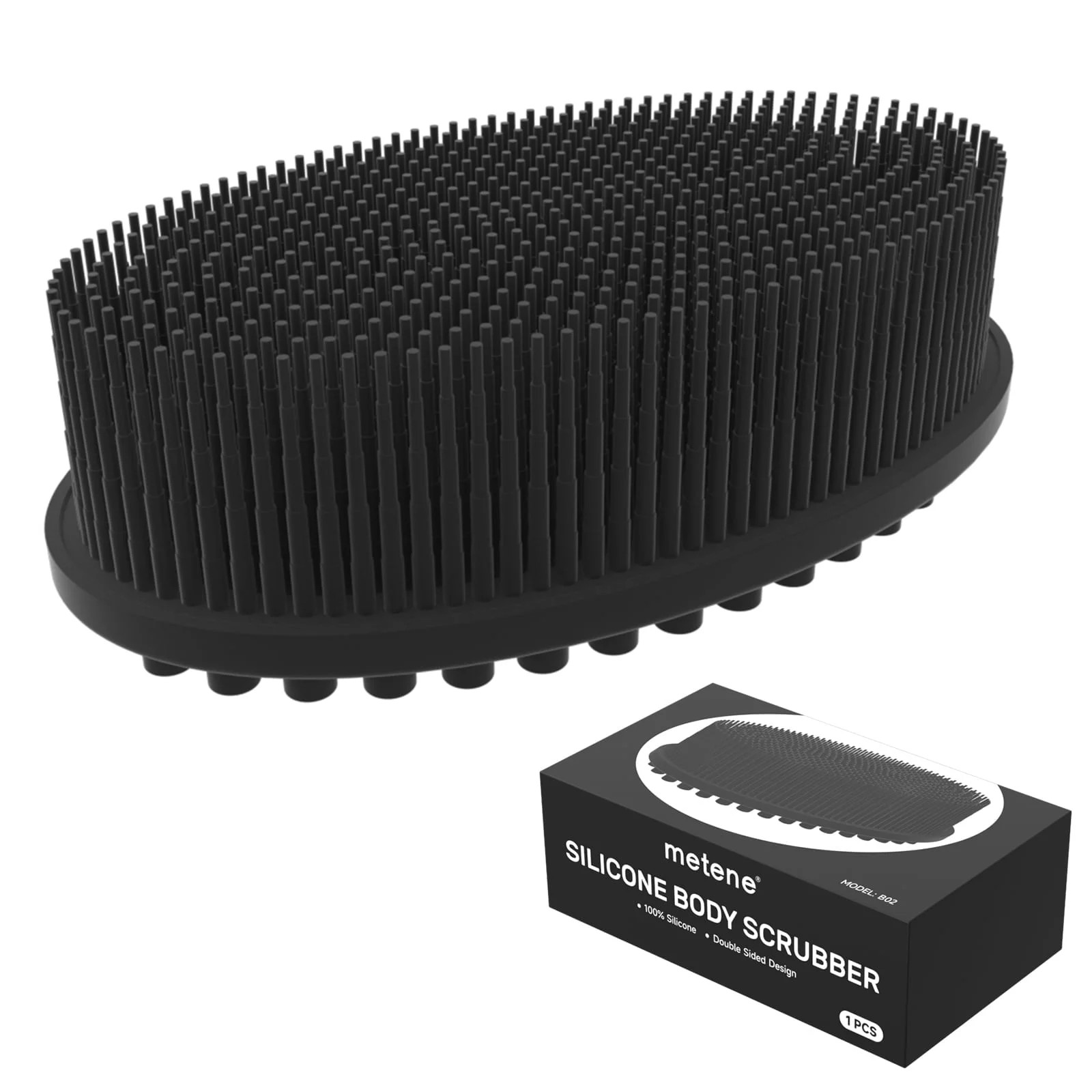 Metene Soft Silicone Body Scrubber, Exfoliating Shower Scrubber for Cleansing Skin, Lathers Well | Walmart (US)