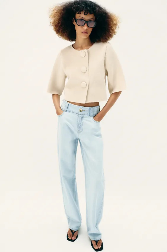 SHORT KNIT CARDIGAN | Zara UK