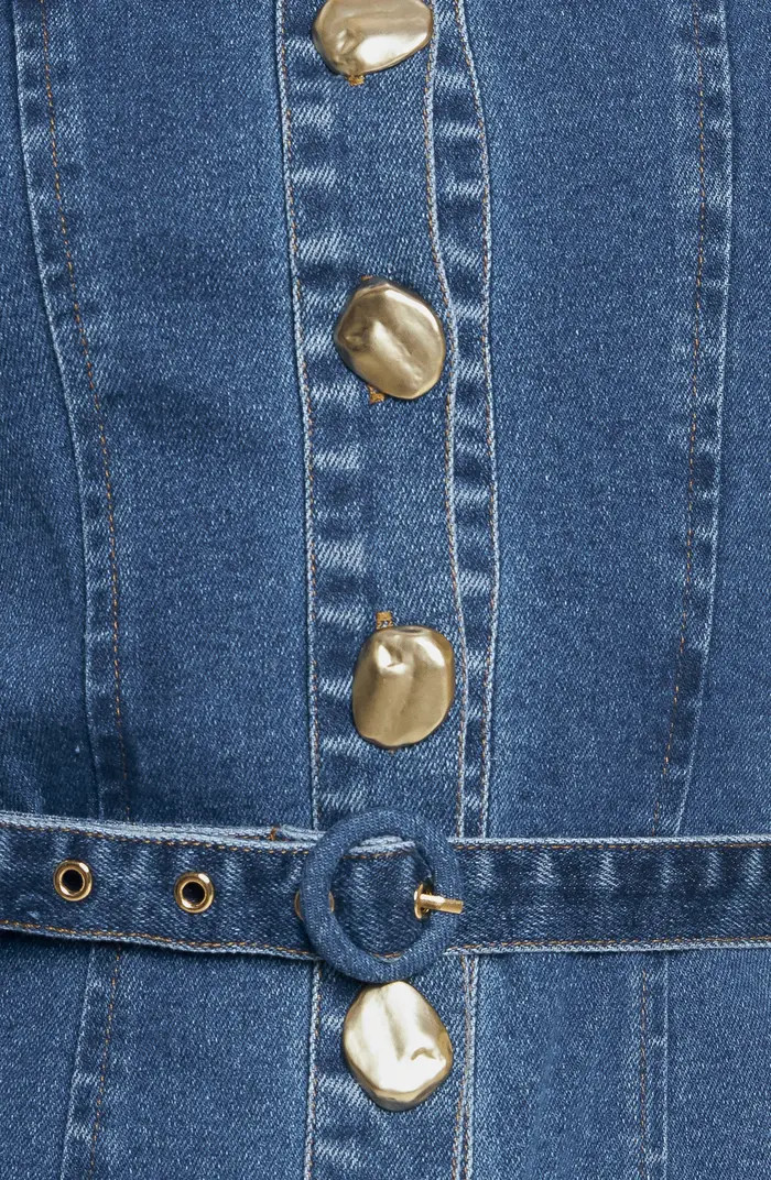 Belted Denim Midi Dress | Nordstrom