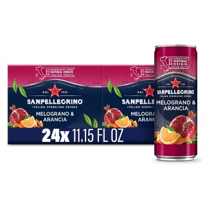 San Pellegrino Italian Sparkling Drink, Melograno And Arancia - 11.15 Fl Oz Bottle (Pack of 24) | Target