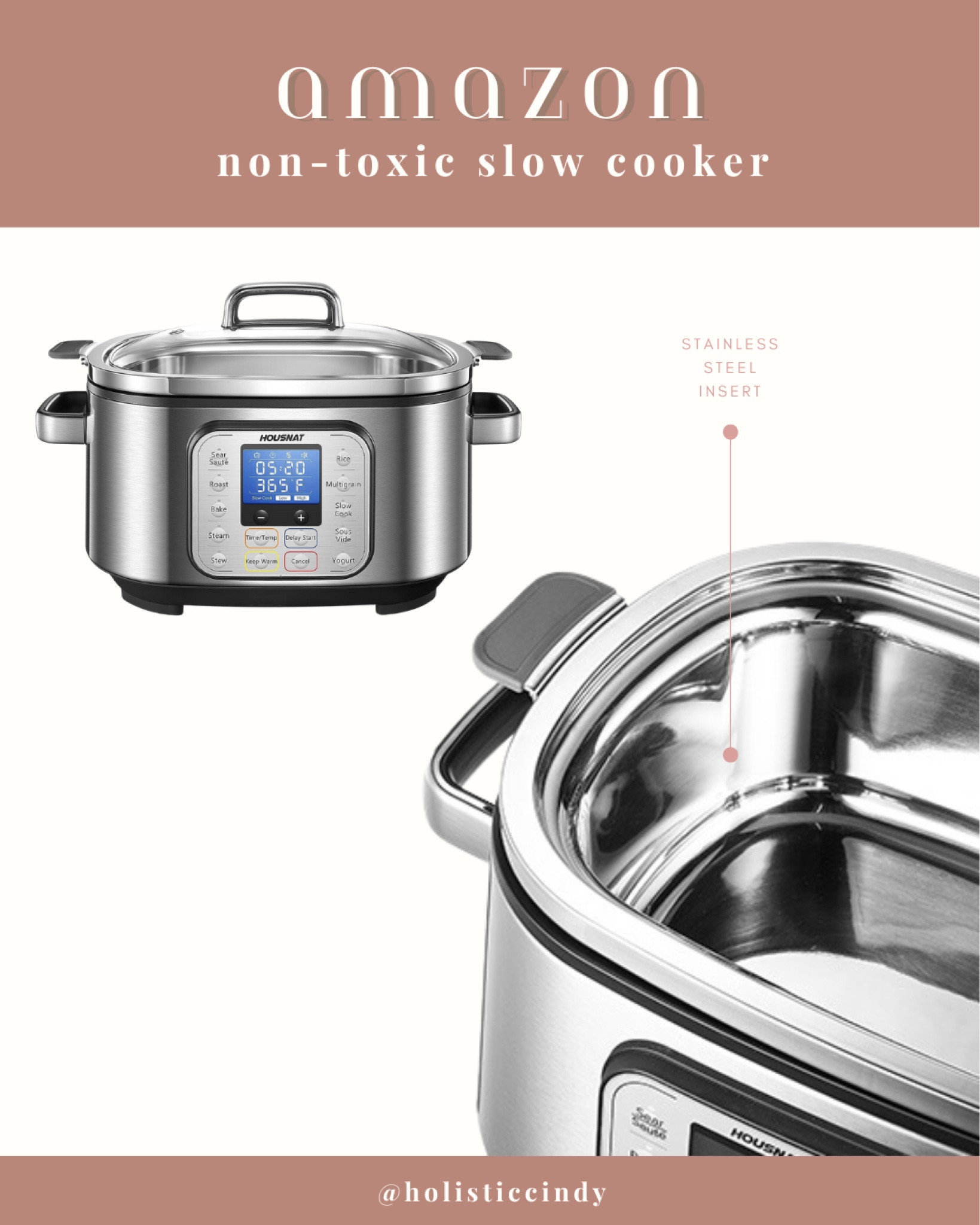 Worried about slow cookers that leach harmful chemicals like lead and PFAS? 🍲🌿 Discover the benefits of cooking with a non-toxic stainless steel slow cooker! This Amazon find is the perfect eco-friendly, chemical-free option for healthy and delicious meals. Say goodbye to harmful chemicals and savor the pure taste of your favorite 

#LTKFind #LTKfamily #LTKhome