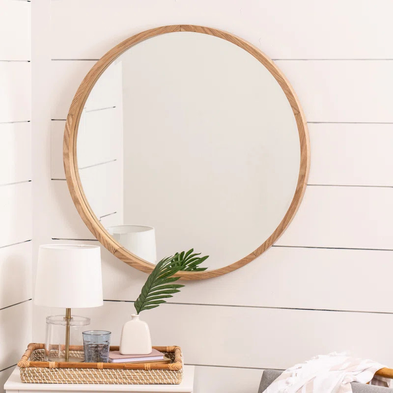 Damir Round Wood Wall Mirror | Wayfair North America