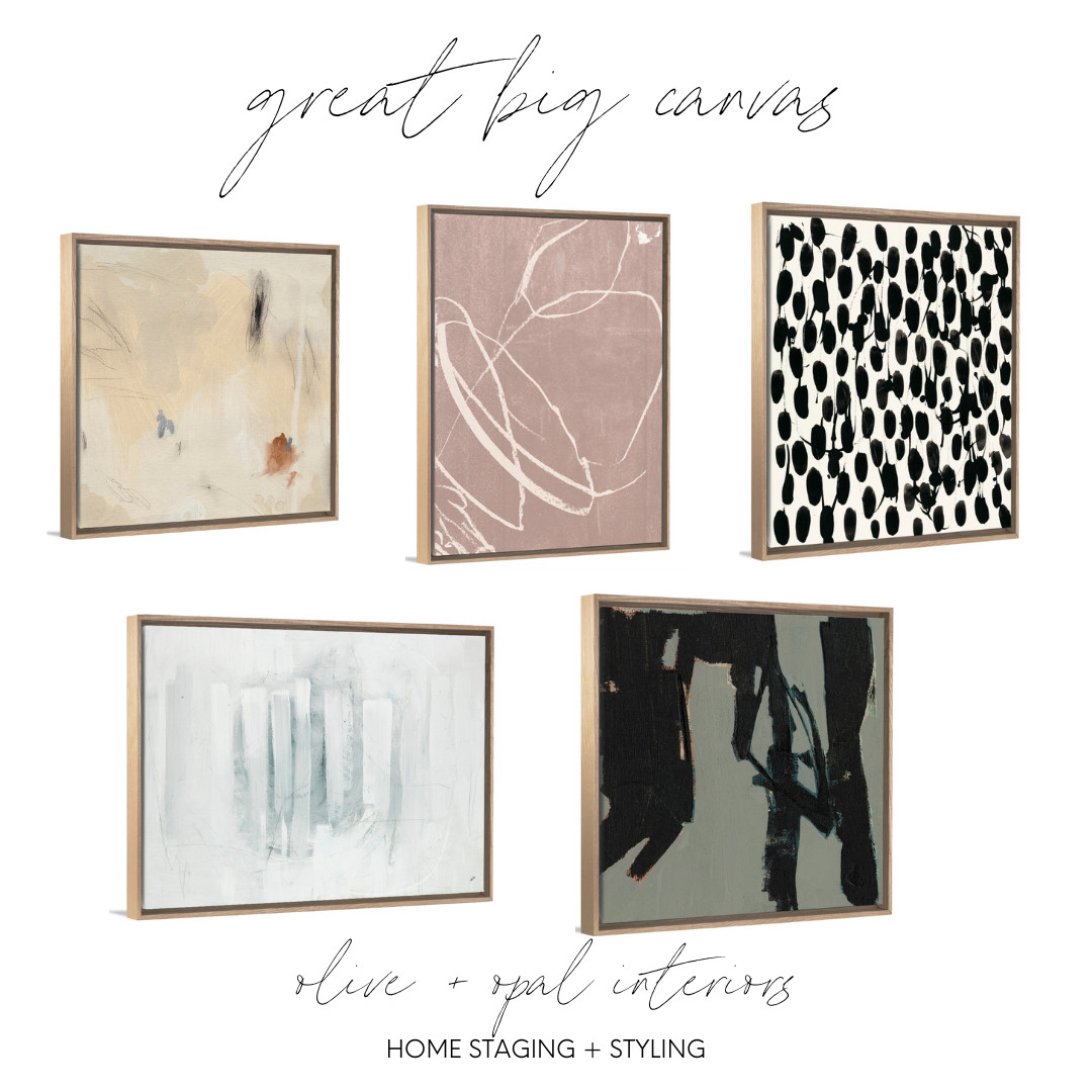 #greatbigcanvas is a great, affordable stop for oversized framed art. We love the look at the these modern, minimalist framed canvas pieces. 

 #LTKHome #LTKStyleTip #LTKBeauty