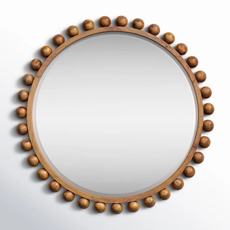 Kappa Solid Wood Round Wall Mirror | Wayfair North America