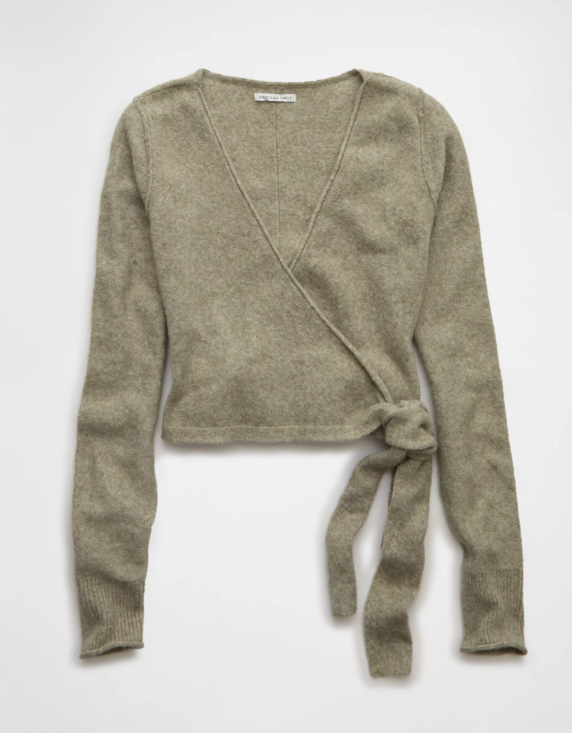 AE Whoa So Soft Ballet Wrap Sweater Top | American Eagle Outfitters (US & CA)