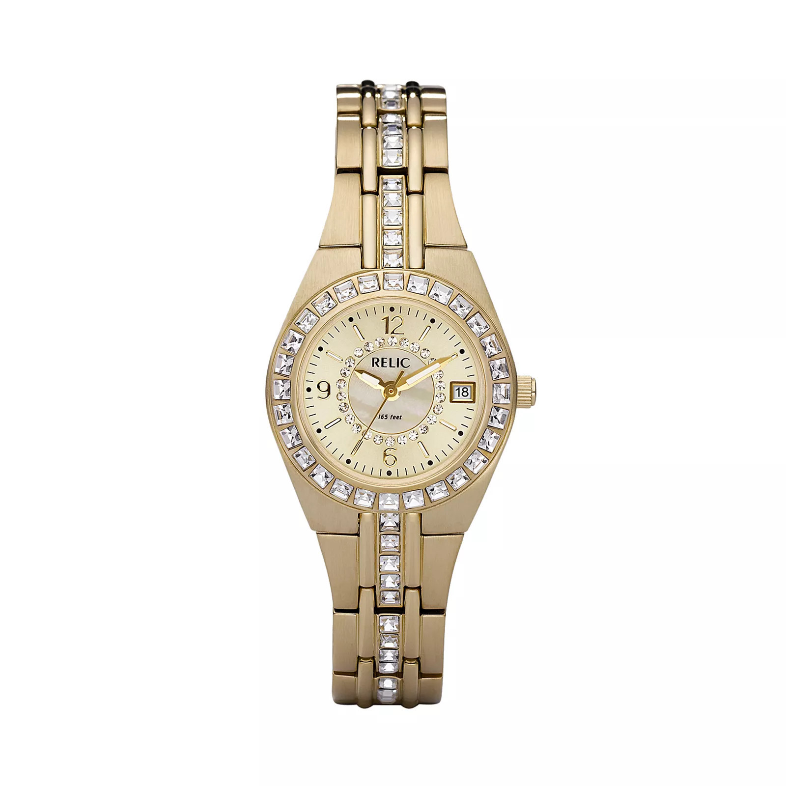 Relic by Fossil Women's Crystal Watch, Size: Small, Gold Tone | Kohl's