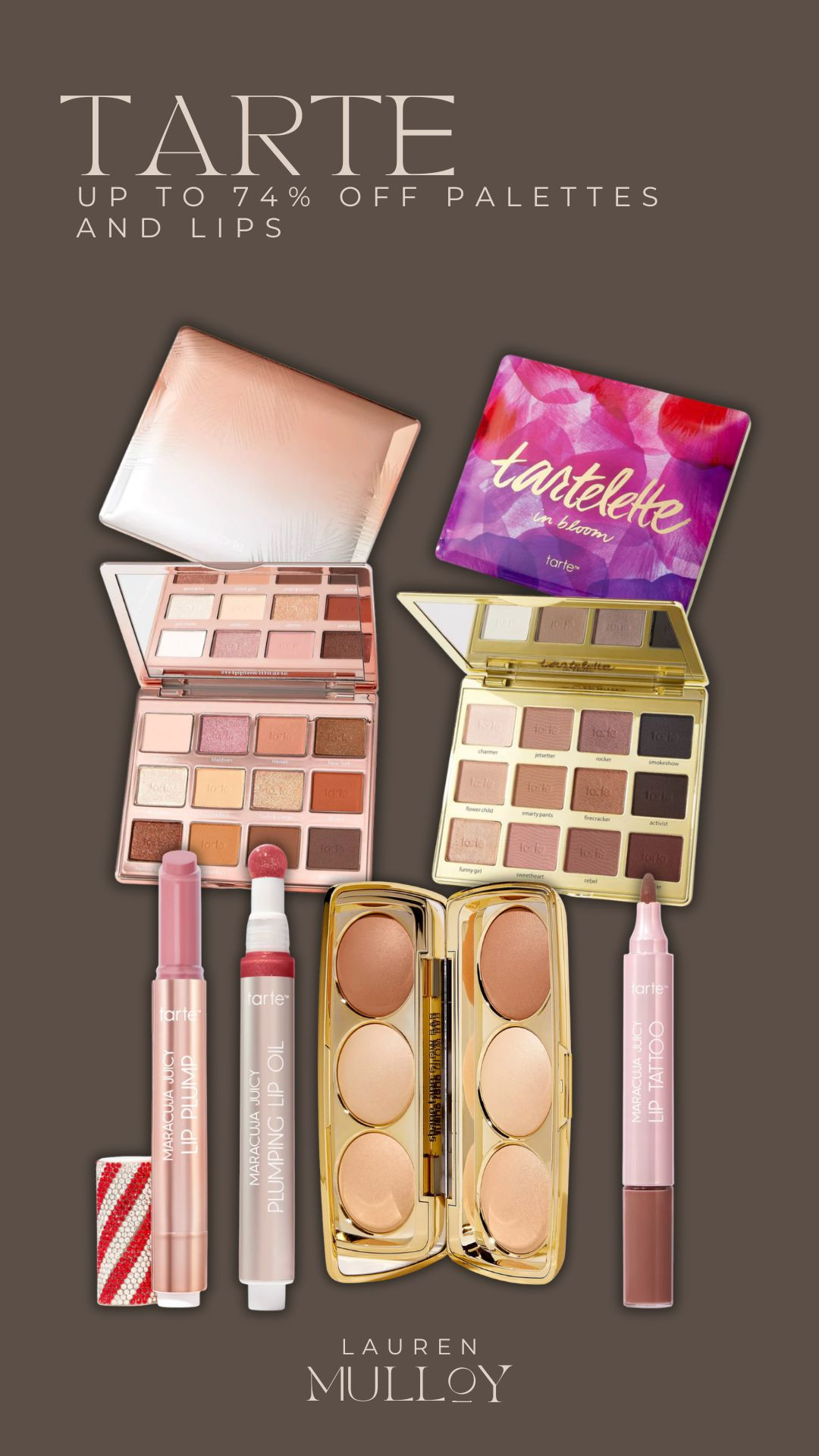 Tarte is having an up to 74% off palettes and lip sale!! Arrives by Christmas if you purchase today!

sale alert, watchnow, gifts for her, finds under 50, finds under 100, lip gloss, lip oil, maracuja juicy lip, eyeshadow, lip stain, lauren mulloy 

 #LTKHoliday #LTKFindsUnder50 #LTKBeauty