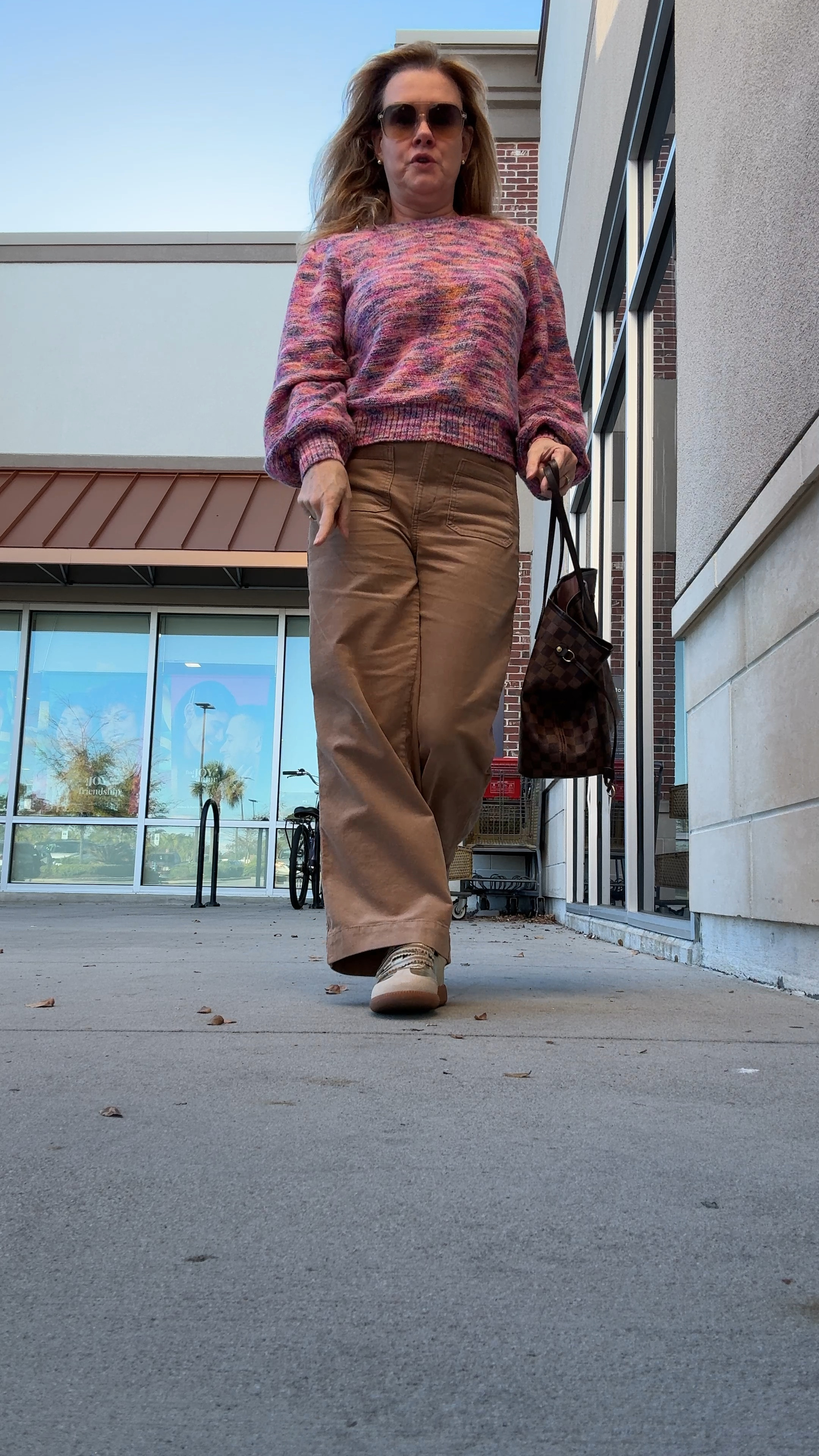 November OOTD with the most comfy brushes corduroy pants and cute gold sneakers. 

#LTKOver40 #LTKFindsUnder50 #LTKShoeCrush