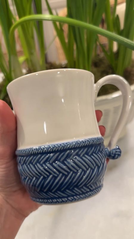 I just got these coffee mugs in and love the way they fit into my hand! They are medium - large size which is what I was looking for, and I love that they can be microwaved and put in the dishwasher. The brand is Juliska which is a smaller business - the pieces feel handmade 🤍

#coffeemug #blueandwhite #juliska

#LTKfindsunder50 #LTKhome