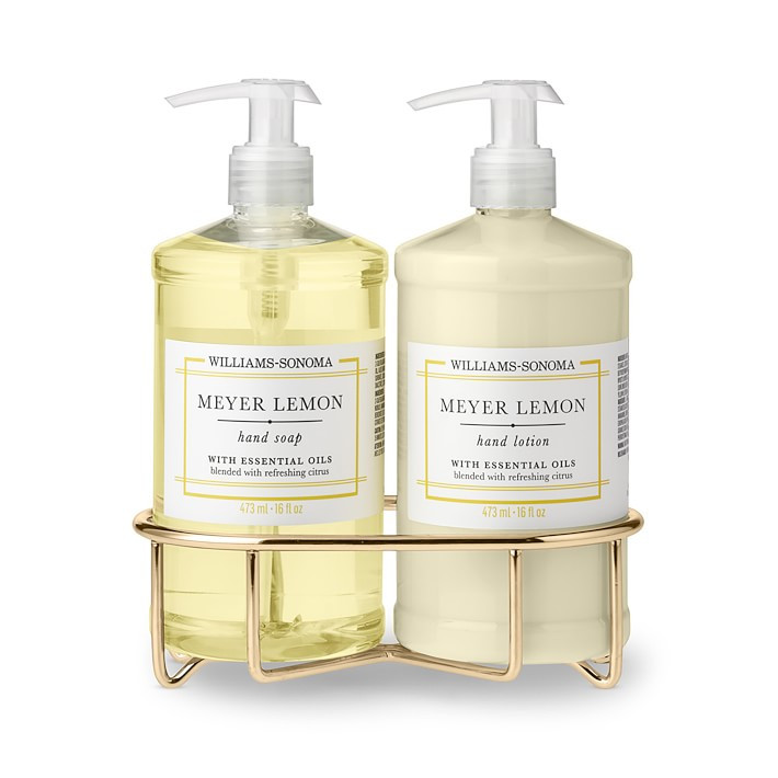 Williams Sonoma Meyer Lemon Hand Soap & Lotion 3-Piece Set | Williams-Sonoma