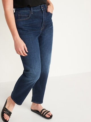 Extra High-Waisted Sky-Hi Button-Fly Straight Jeans for Women | Old Navy (CA)