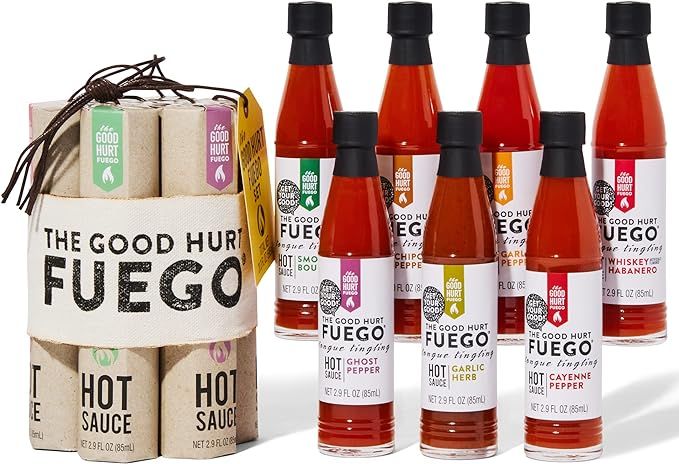 Thoughtfully Gifts, The Good Hurt Fuego: A Hot Sauce Gift Set for Hot Sauce Lover's, Sampler Pack... | Amazon (CA)