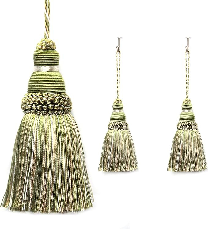 Fenghuangwu Colorful Tassel Key Tassel DIY Accessories for Curtain and Home Decoration-Mix green-... | Amazon (US)