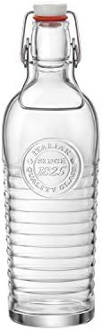 Bormioli Rocco Officina Water Bottle | 37.25 oz, Italian Glass Pitcher | Airtight Seal & Metal Cl... | Amazon (US)