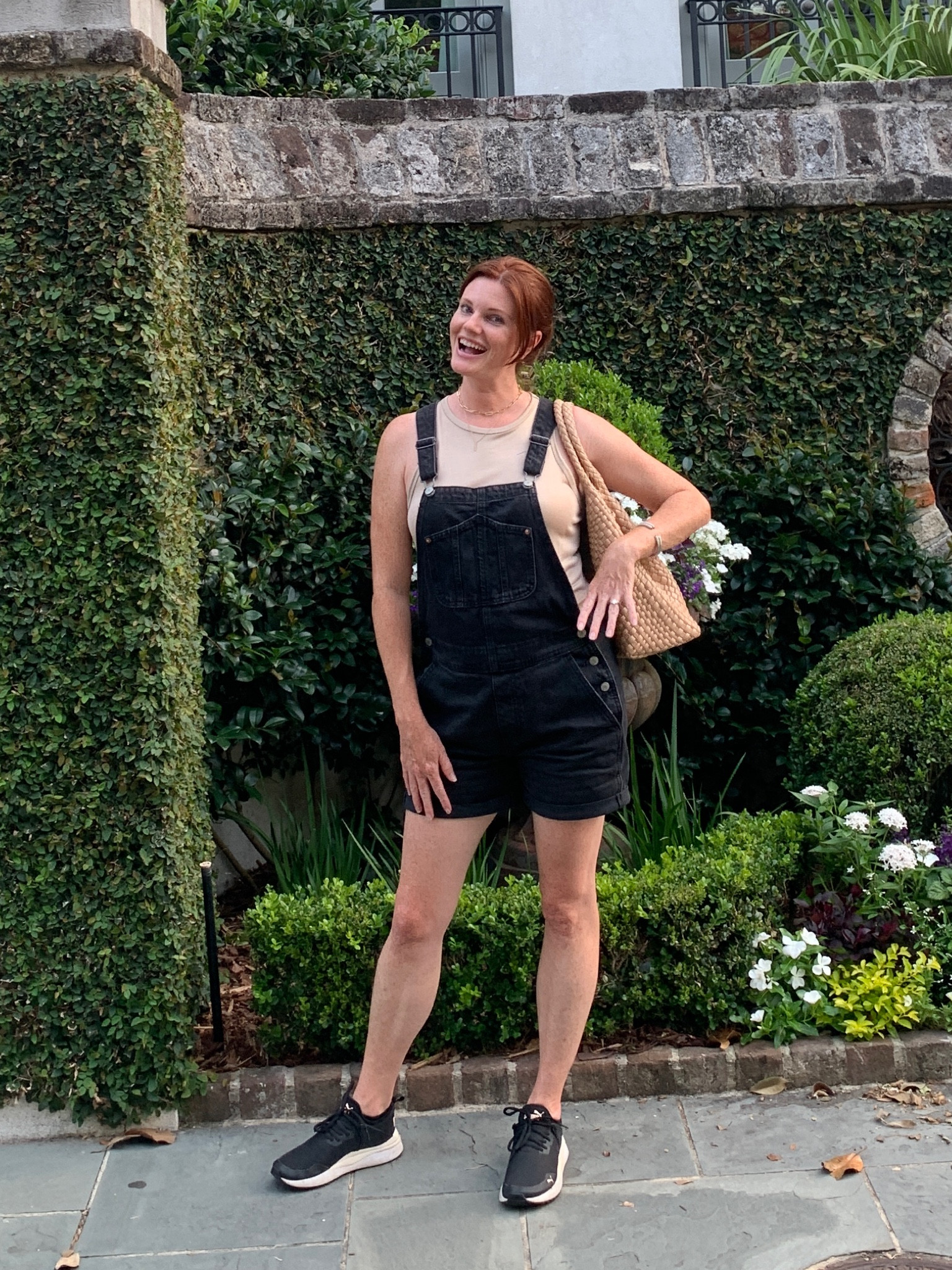 Fun day in Charleston wearing this shine tank by Porridge from Anthropologie. I bought the tank in store, but can’t find it online. So, I linked the muscle tee, same color, same fabric. I love it with overalls, jean shorts, and especially a dark wash flare jean! The shimmer brings a bit of mermaid vibes… mermaidcore is hot right now! 

#LTKstyletip #LTKunder100 #LTKxAnthro